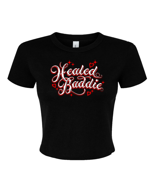Healed Baddie Black Crop Top
