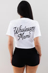 Wholesome Mami Crop Top White